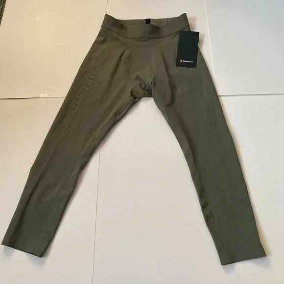 NWT Lululemon Men’s License To Train Green Tights Size Medium - Picture 3 of 8